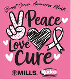 Mills Women's V-neck Breast Cancer Awareness T-shirt