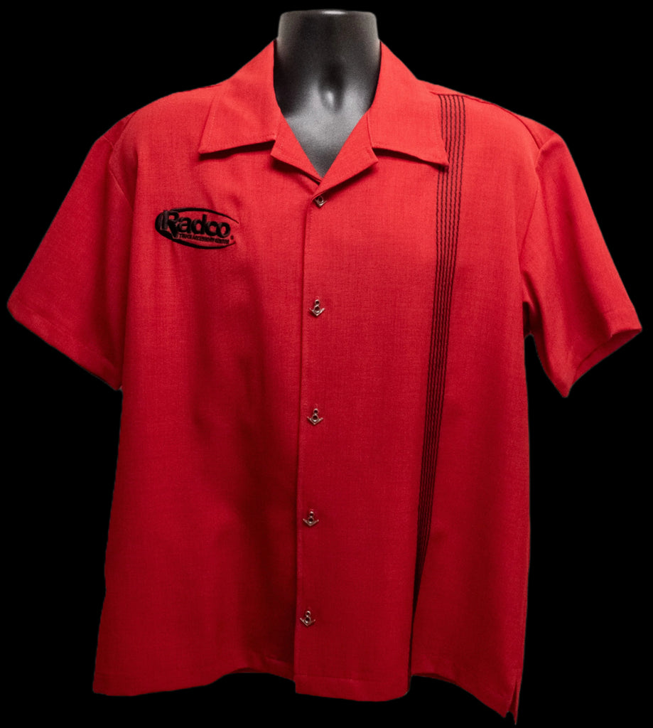 Radco Red V8 Button Black Stitch Shirt