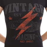 Vintage Racing Graphic Tee, Black/Red