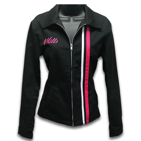 Mills Ladies Shop Jacket - Black/Pink/White