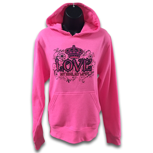 Mills Love My Ride Hoodie -  Neon Pink