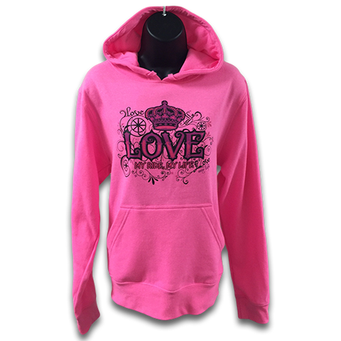 Mills Love My Ride Hoodie -  Neon Pink
