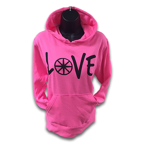 Mills Love Wheel Hoodie - Neon Pink