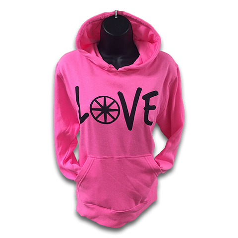 Mills Love Wheel Hoodie - Neon Pink