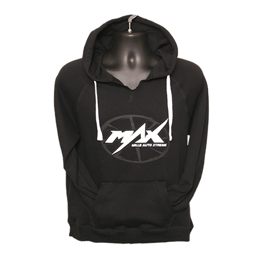 MAX V-Neck Hoodie - Black/White
