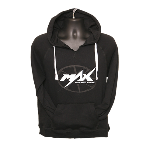 MAX V-Neck Hoodie - Black/White