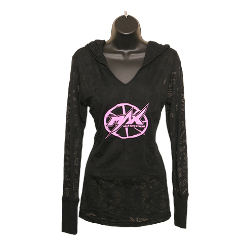 MAX Burnout Hoodie - Black/Pink