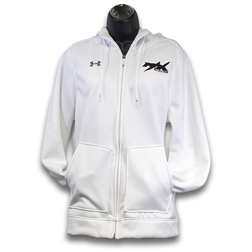 Womens MAX Under Armour Zipper Hoodie, White