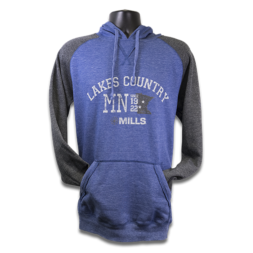 MAG "Lakes Country" Raglan Hoodie - Heathered Royal/Charcoal