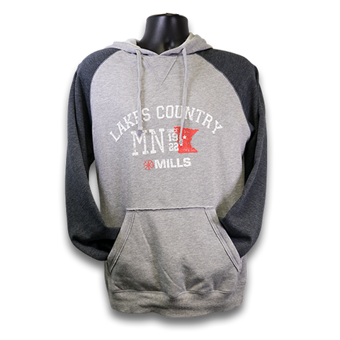 MAG "Lakes Country" Raglan Hoodie - Heathered Gray/Charcoal