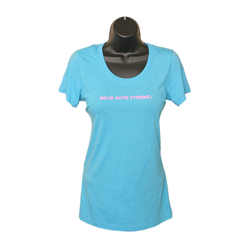 MAX Crew Neck T-Shirt - Aqua/Pink