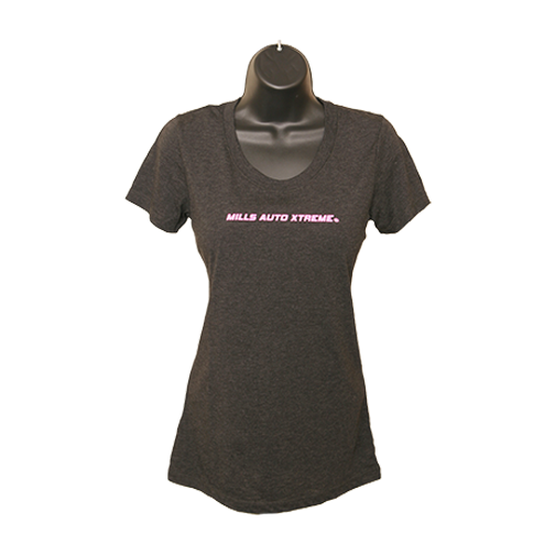 MAX Crew Neck T-Shirt - Charcoal/Pink