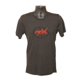 MAX Softprint T-Shirt - Logo - Charcoal/Red