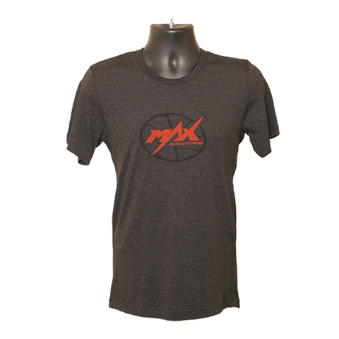 MAX Softprint T-Shirt - Logo - Charcoal/Red