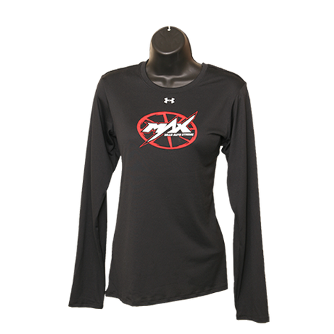 MAX UA Long Sleeve T-Shirt - Black w/ Red & White
