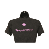 MAX V-Neck T-Shirt - Charcoal/Pink