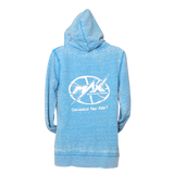 MAX Zen Zipper Hoodie - Ocean Berry/White