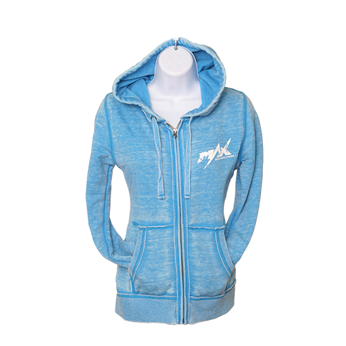 MAX Zen Zipper Hoodie - Ocean Berry/White