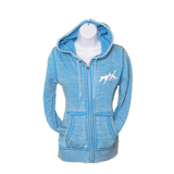 MAX Zen Zipper Hoodie - Ocean Berry/White