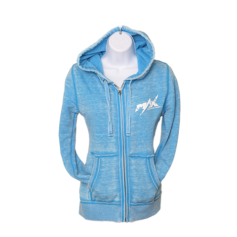 MAX Zen Zipper Hoodie - Ocean Berry/White