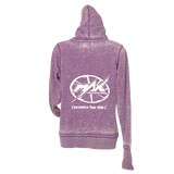 MAX Zen Zipper Hoodie - Very Berry/White