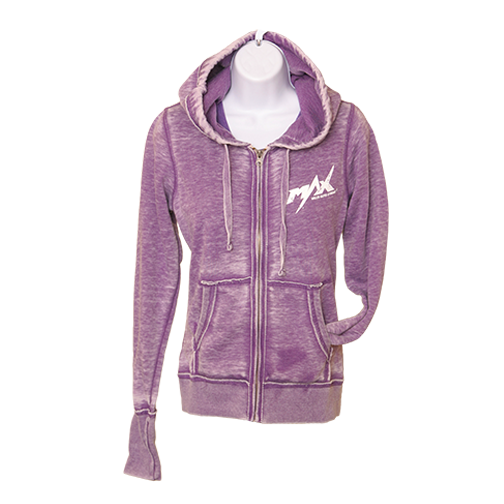 MAX Zen Zipper Hoodie - Very Berry/White