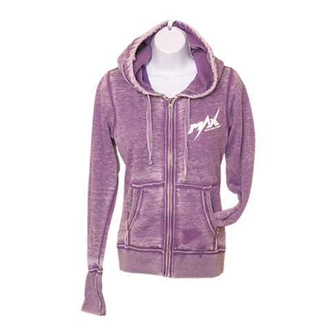 MAX Zen Zipper Hoodie - Very Berry/White