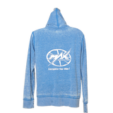 MAX Zen Zipper Hoodie MAX Oval Logo - Royal/White