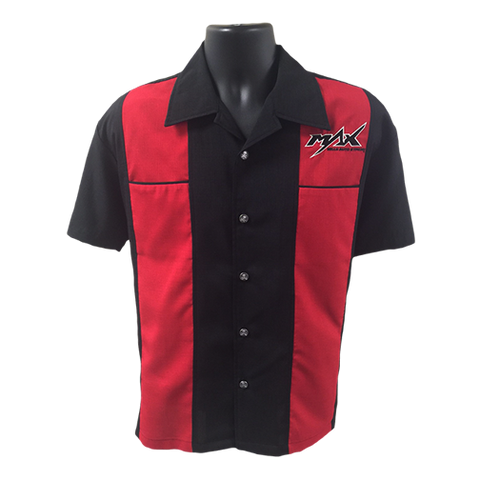 MAX Red Racer Skull Button Shirt - Black/Red
