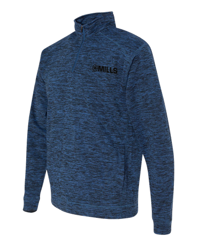 J America Cosmic Fleece 1/4 Zip Pullover - Royal Fleck