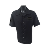 MAG Skull-Dome Button Shirt - Black/Black