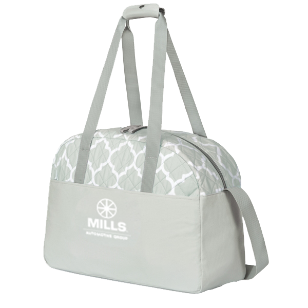 Mills Madeline Quilted Weekender Bag/Gray