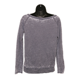 "Vintage Ride" Boat-Neck Sweatshirt - Denim Blue